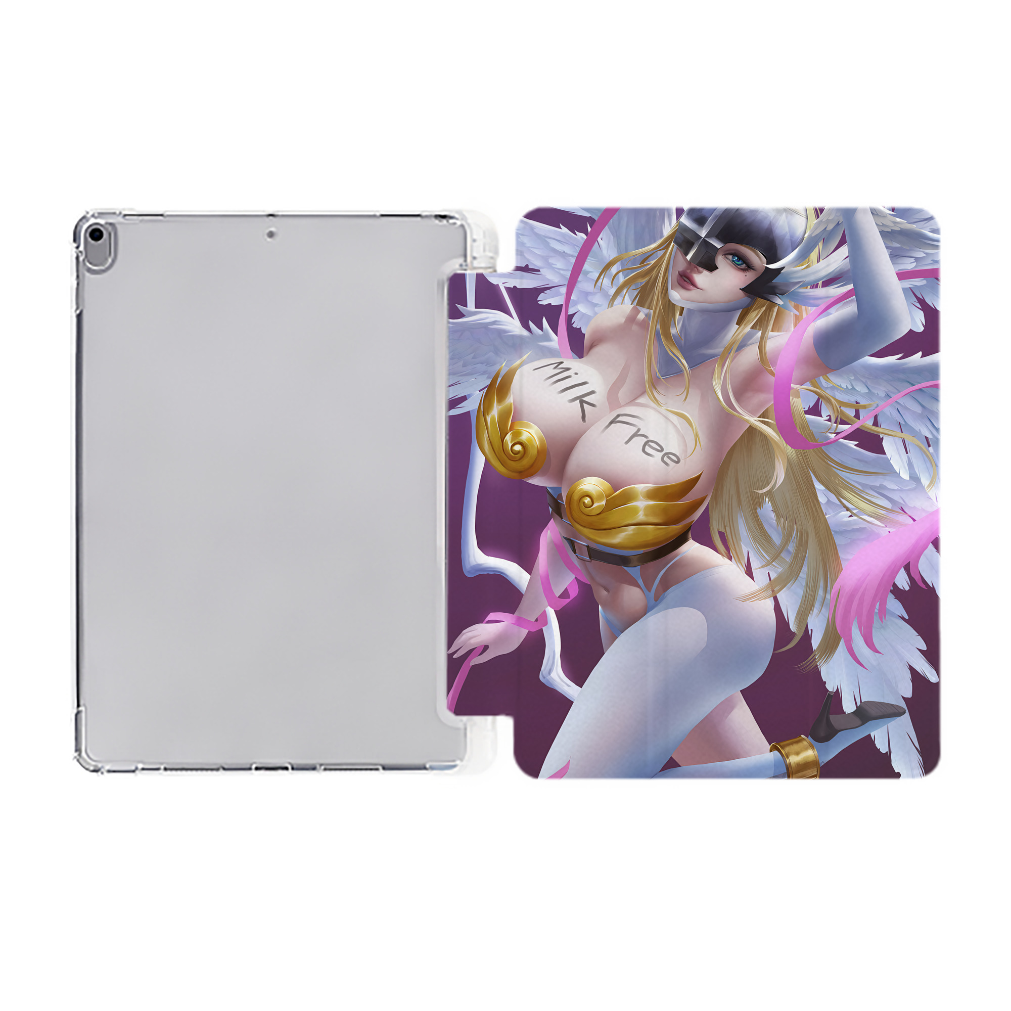 （画像用） Digimon デジタルモンスター/デジモン IPad ケース ペン収納付き 三つ折りスタンド PUレザー×シリコン 対応機種9.5/10.5/10.9インチ